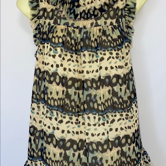 Ulla Johnson Green and Cream Patterned Miri Dress Size Small Nwot~ - Picture 3 of 7
